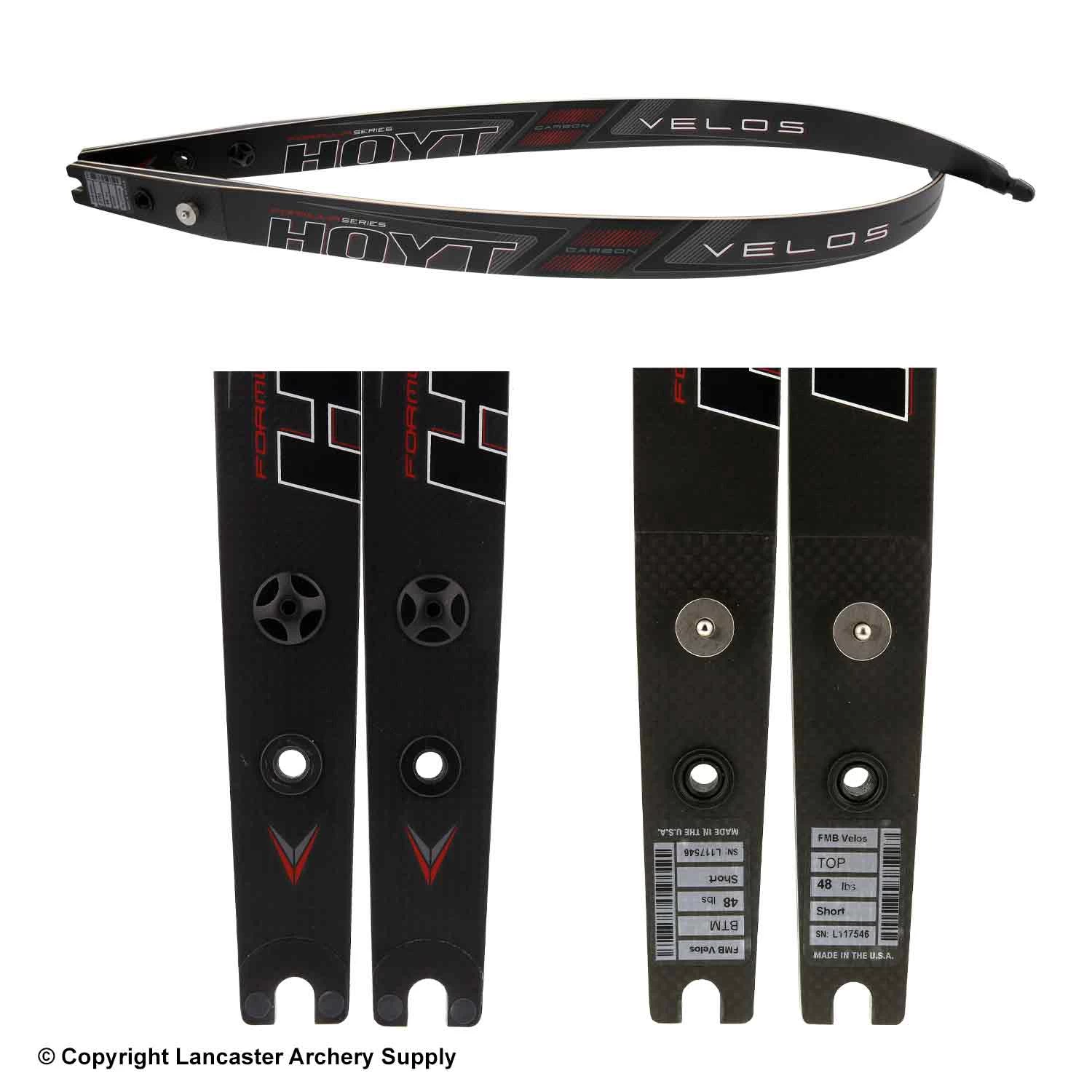 Hoyt Formula Carbon Velos Recurve Limbs (Matte Finish) (Open Box X1030445) - Image 2